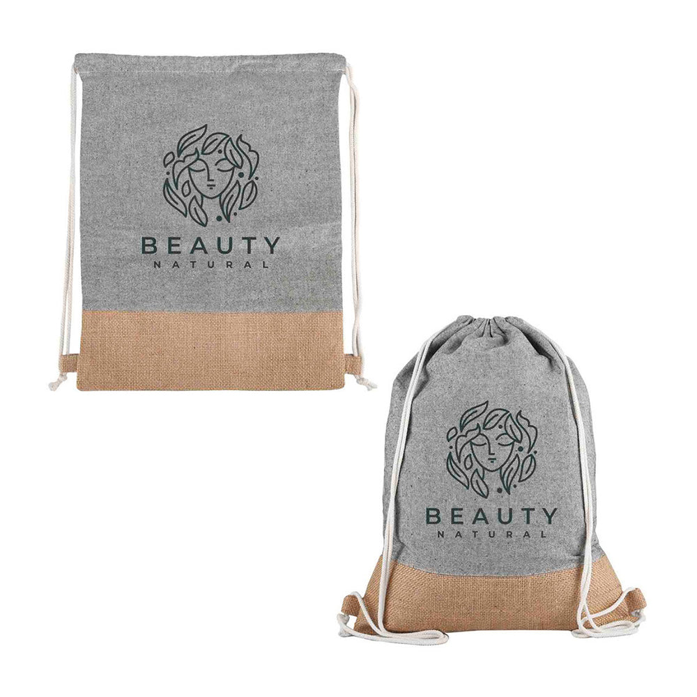 Cotton & Jute Drawstring Bag